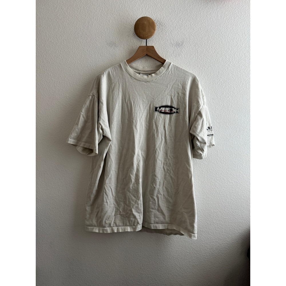 Vintage 1993 Redsand MEX International Volleyball Tshirt XL Made in USA *Flaw*